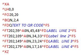 Sample ZPL script
